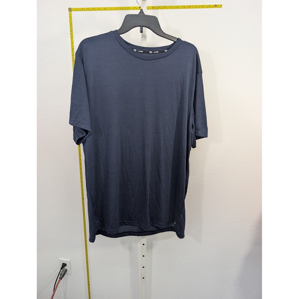 Tek Gear Dry Tek Mens XXL Navy Blue Heather Performance T-Shirt Short Sleeve Tee